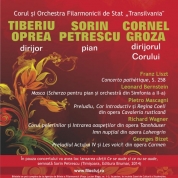 Pianistul Sorin Petrescu și dirijorul Tiberiu Oprea, pe scena Filarmonicii din Cluj